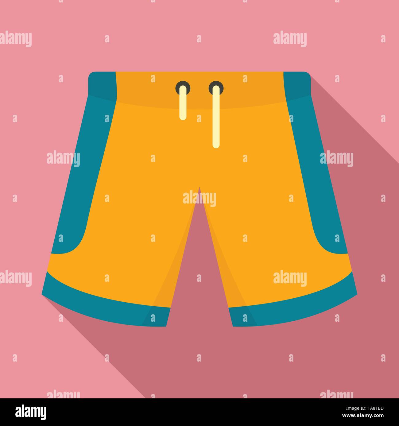 Basketball shorts icon. Flat illustration of basketball shorts vector
