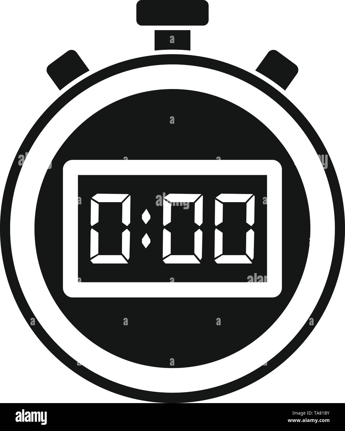 Sport stopwatch icon. Simple illustration of sport stopwatch vector ...