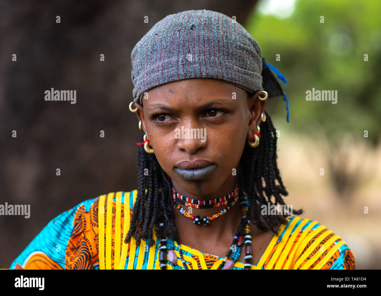 Fulani tribe woman tattoo hi-res stock photography and images - Alamy