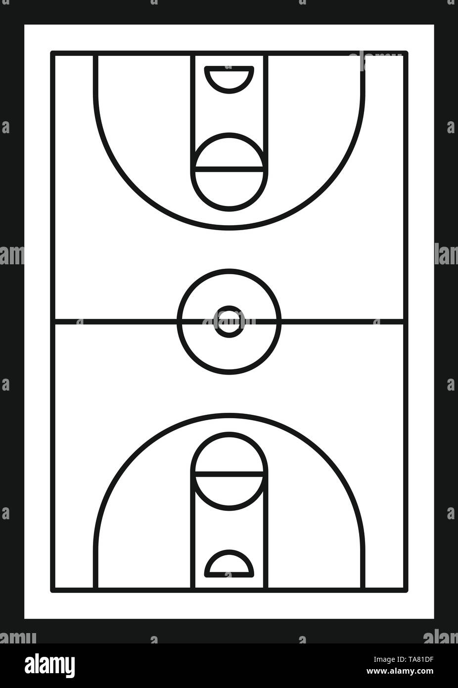 Sport basketball arena icon. Simple illustration of sport basketball
