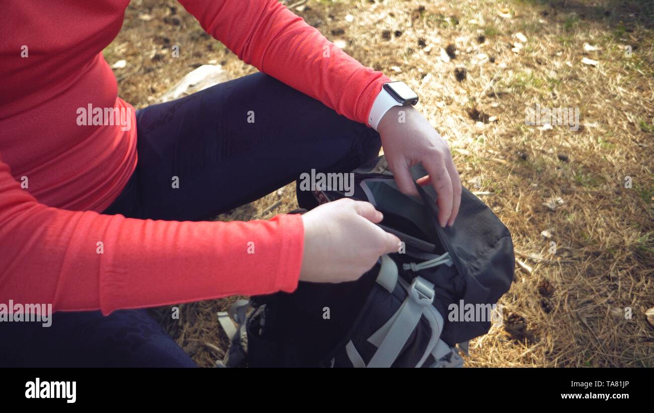 Caucasian sport cyclist woman sport off road bike park near tree. woman
