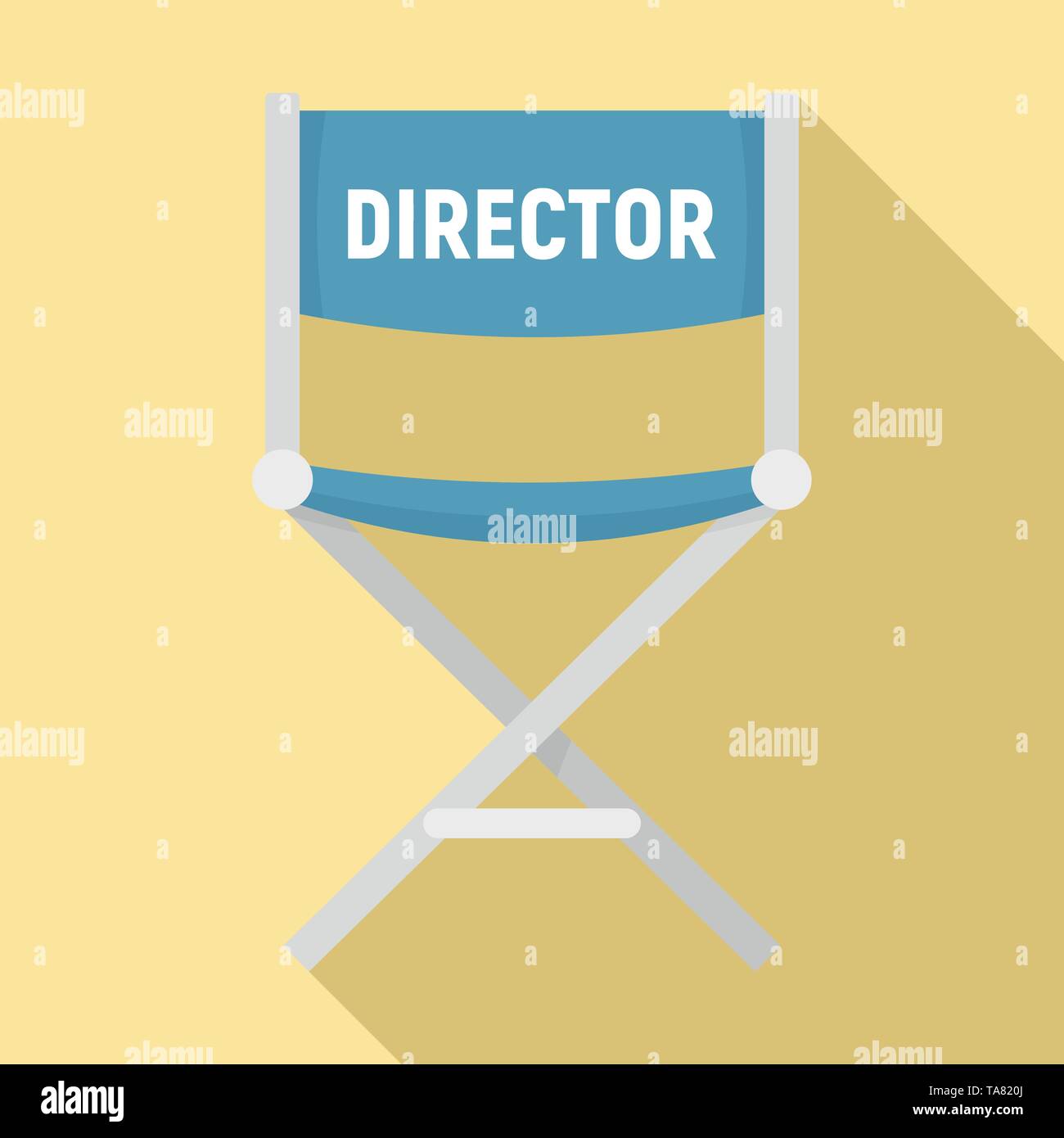 Film director chair icon. Flat illustration of film director chair