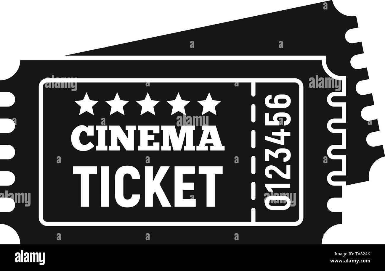 Cinema ticket icon. Simple illustration of cinema ticket vector icon ...