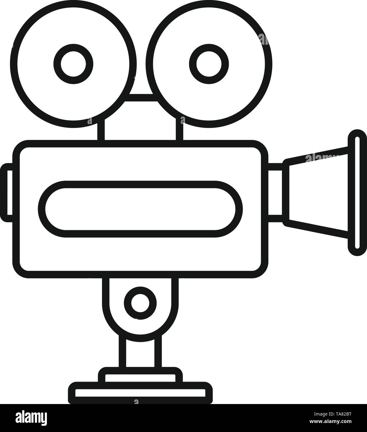 Cinema camera icon. Outline cinema camera vector icon for web design ...