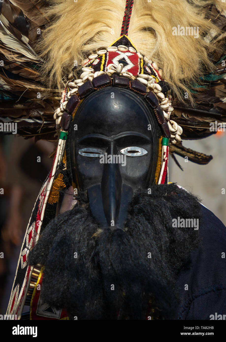 Traditional african mask feathers hi-res stock photography and images ...