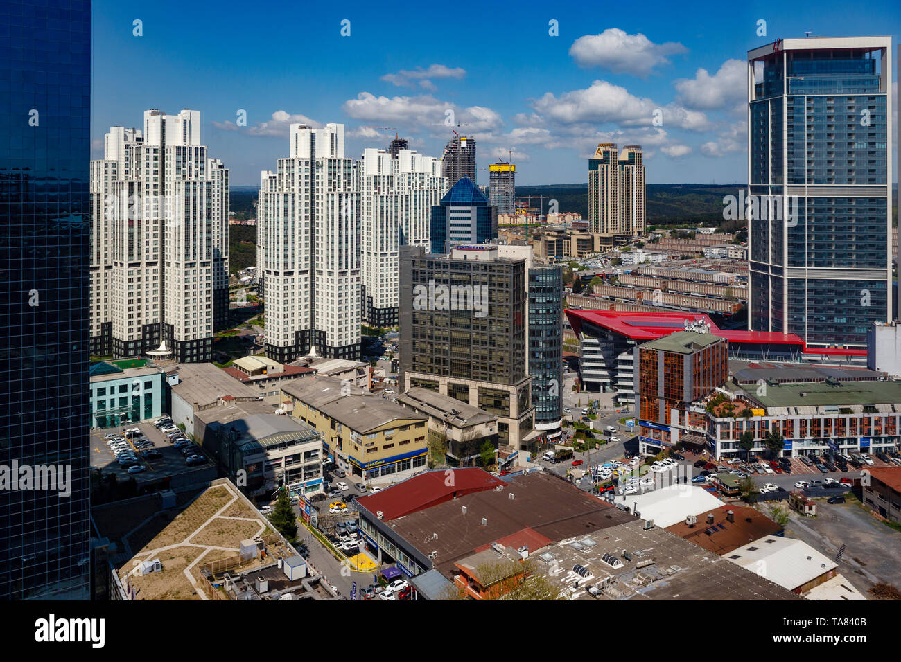 Business district, Istanbul, Turkey Stock Photo