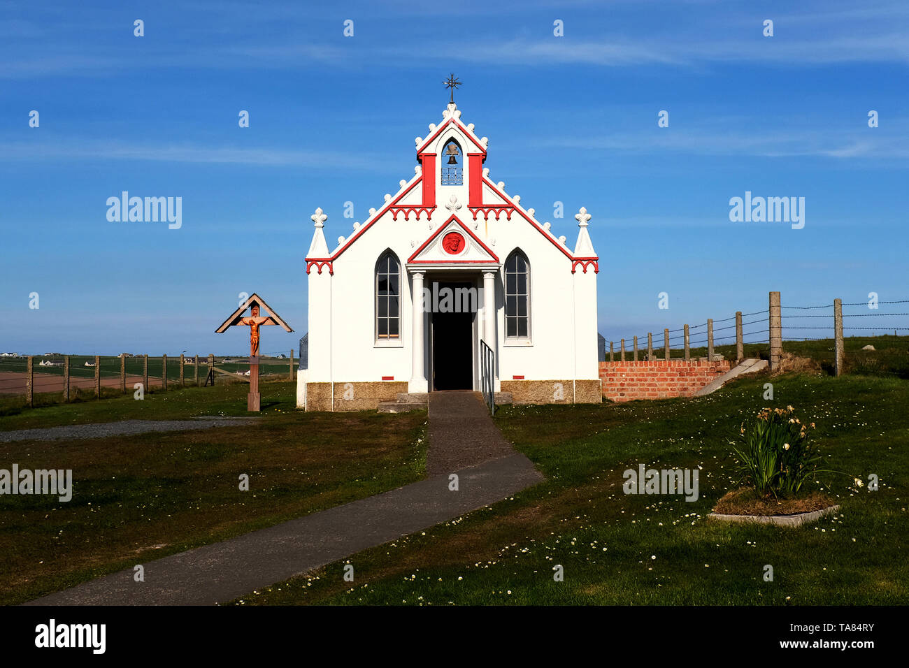 Orkney Islands, Mainland, Italian Chapel, built between 1943 and 1945 by Italian prisoners during the II World War Scotland May 8th - 19th. Trip acros Stock Photo