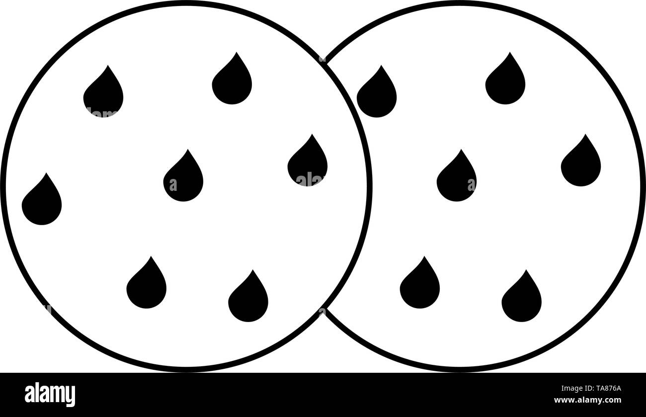 Chocolate Chips Clipart Black And White
