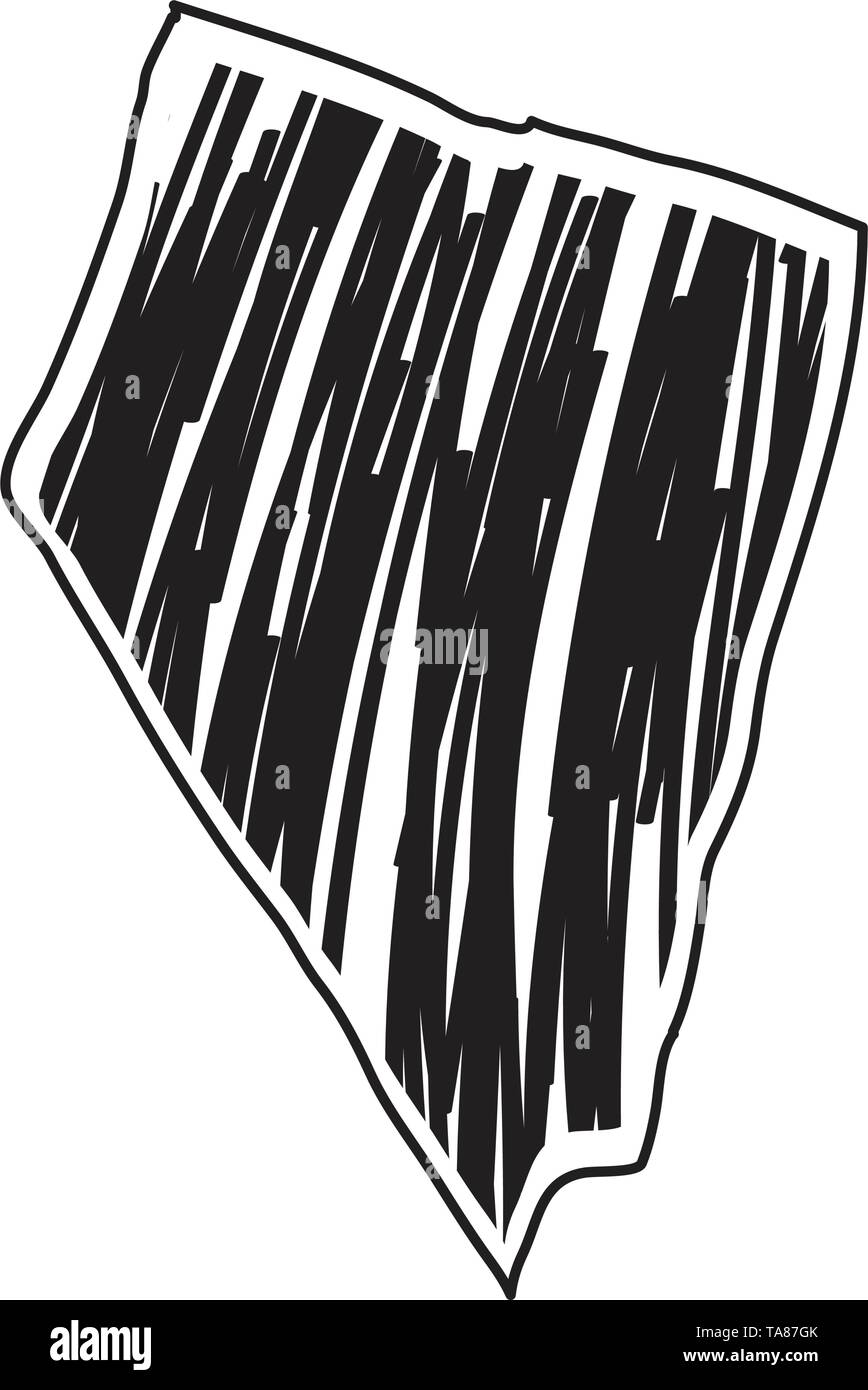 Isolated sketch of the state of - Isolated Sketch Of The State Of Nevada TA87GK 