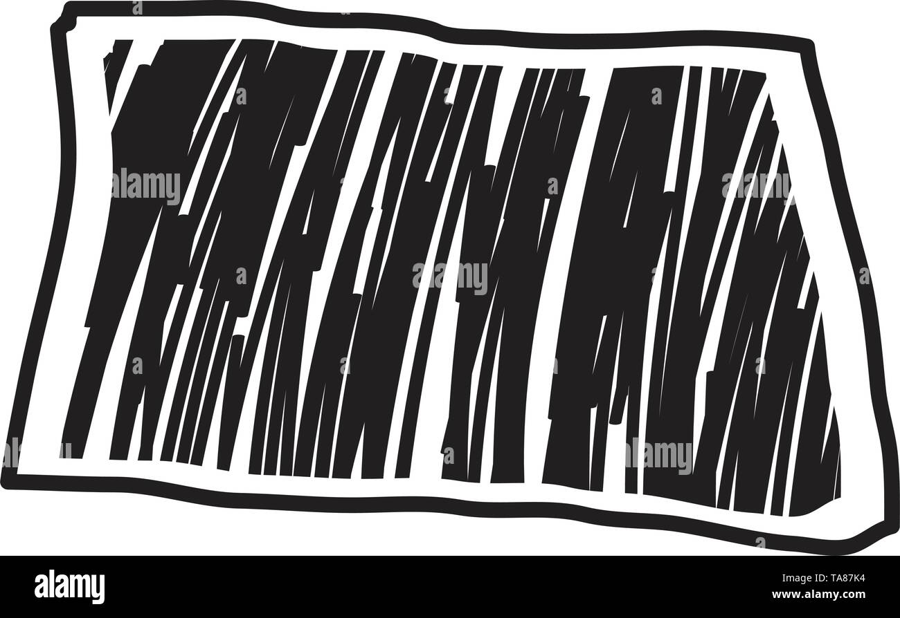 Isolated sketch of the state of - Isolated Sketch Of The State Of North Dakota TA87K4 