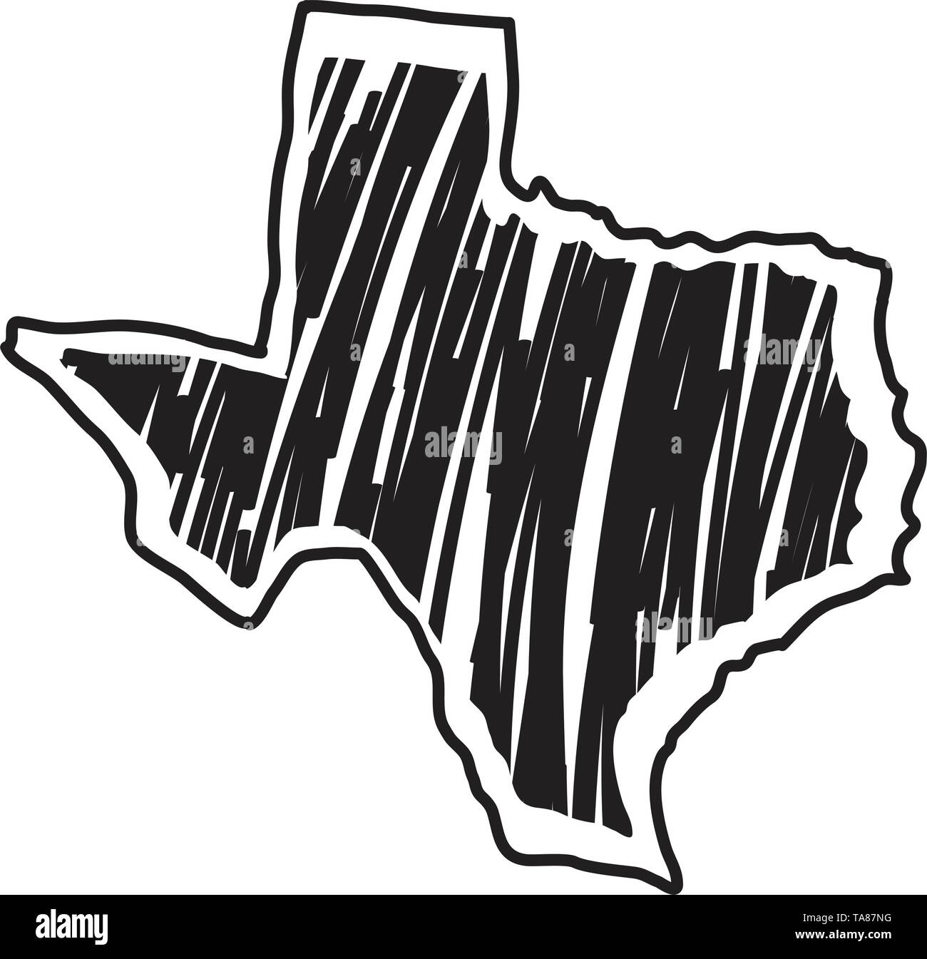 Isolated sketch of the state of Texas Stock Vector Image \u0026 Art - Alamy, image size:1300x1345