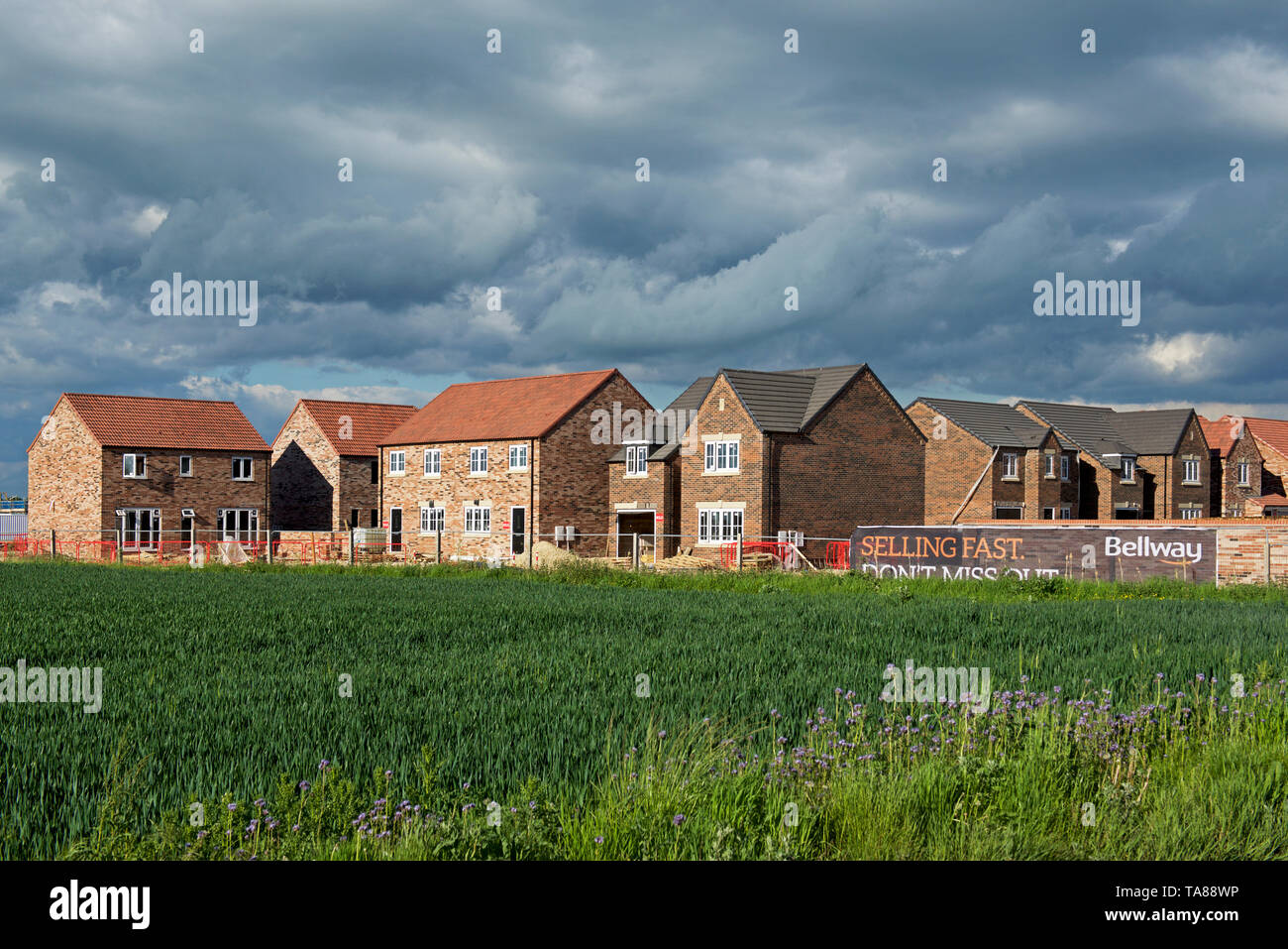 New houses being built by Bellway Homes, on the edge of Howden, East