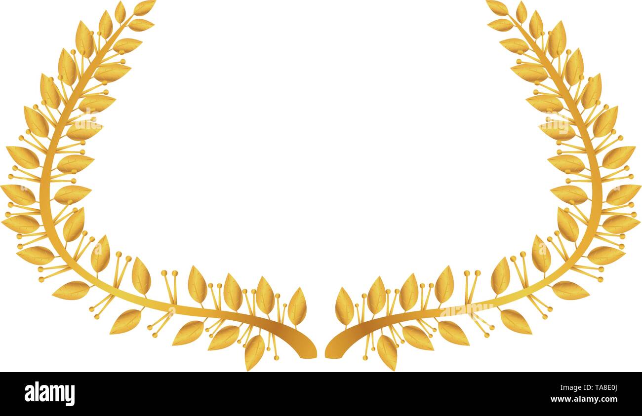 Isolated golden laurel wreath Stock Vector Image & Art - Alamy