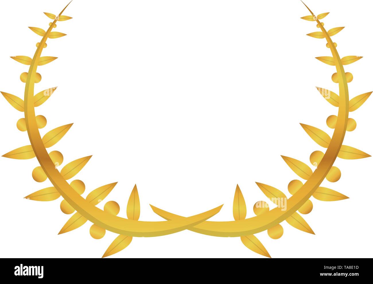 Isolated golden laurel wreath Stock Vector Image & Art - Alamy