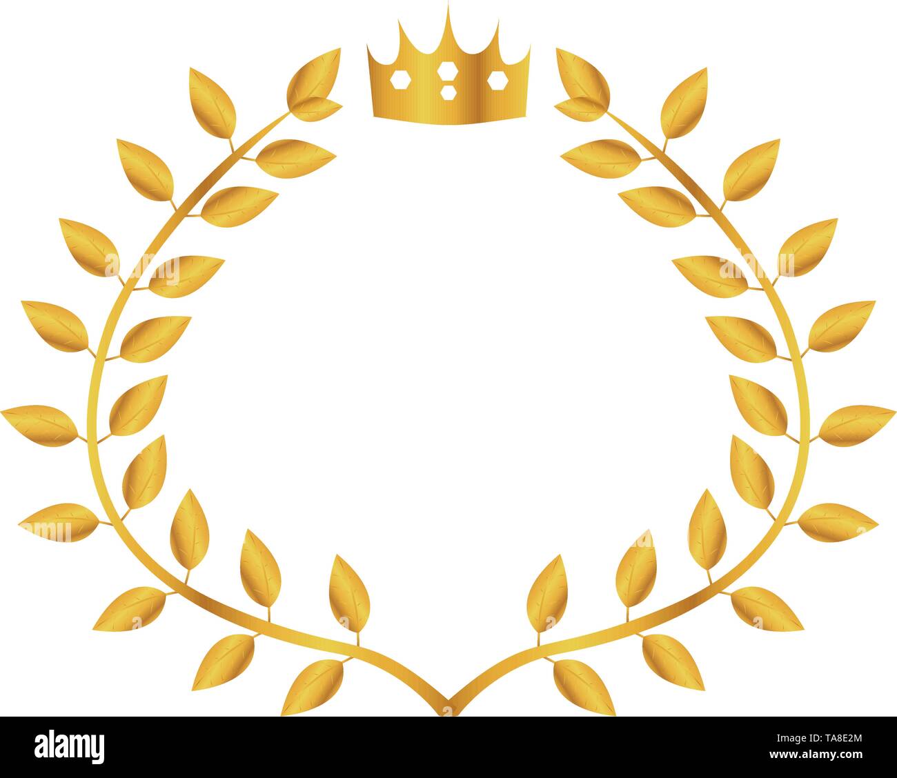 Isolated golden laurel wreath Stock Vector Image & Art - Alamy