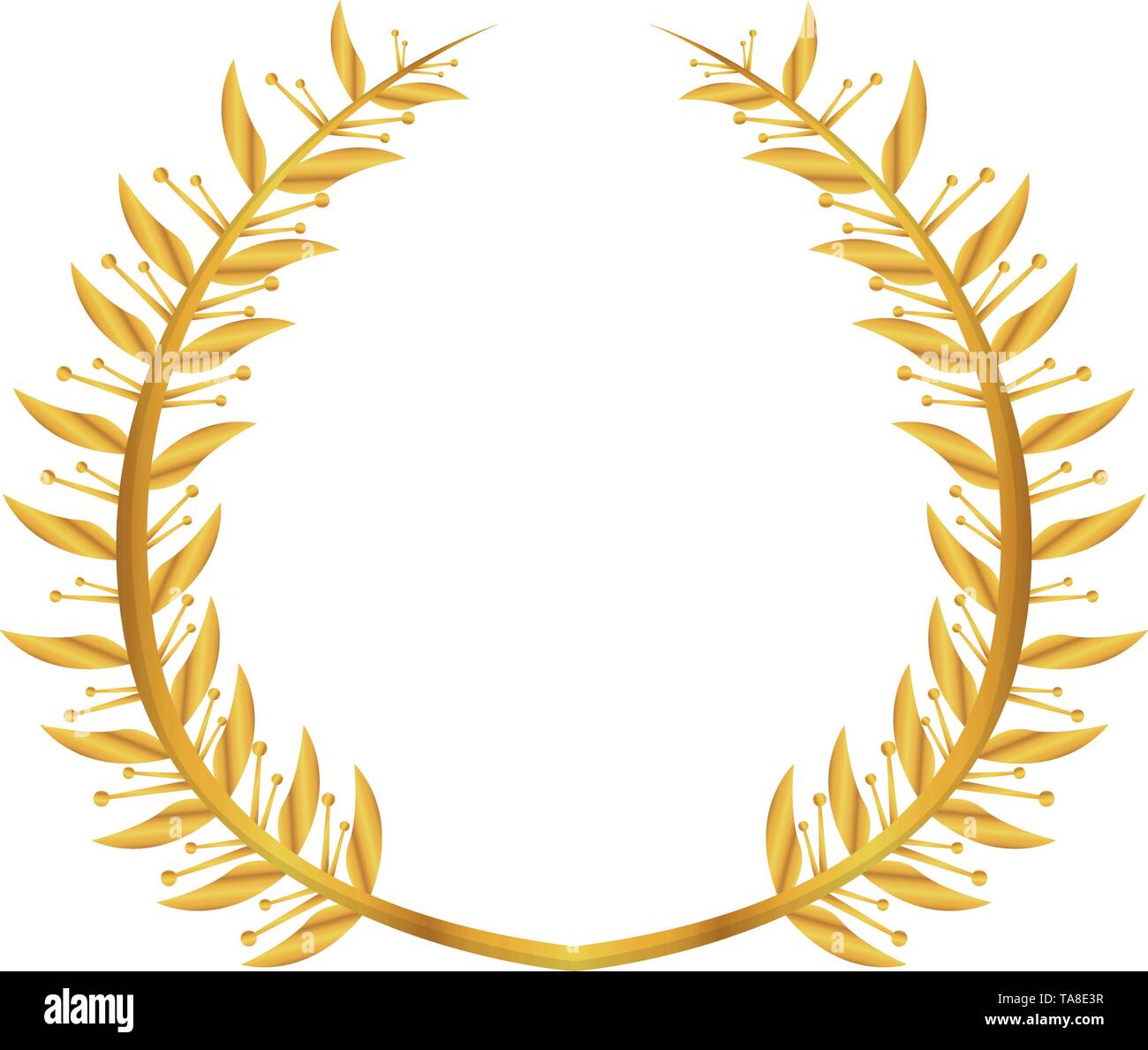 Isolated golden laurel wreath Stock Vector Image & Art - Alamy