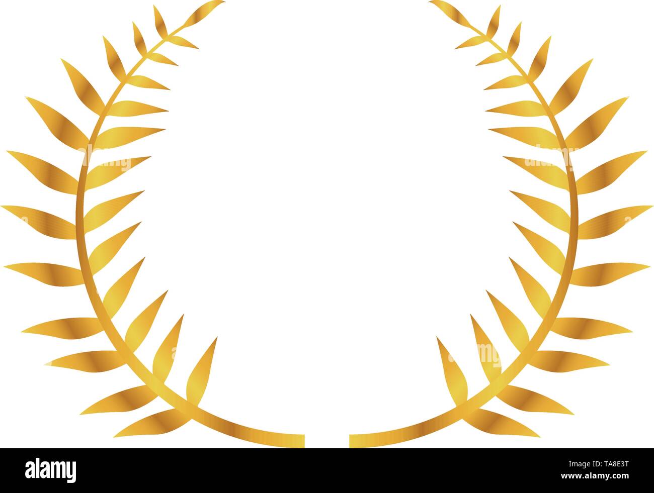 Isolated golden laurel wreath Stock Vector Image & Art - Alamy