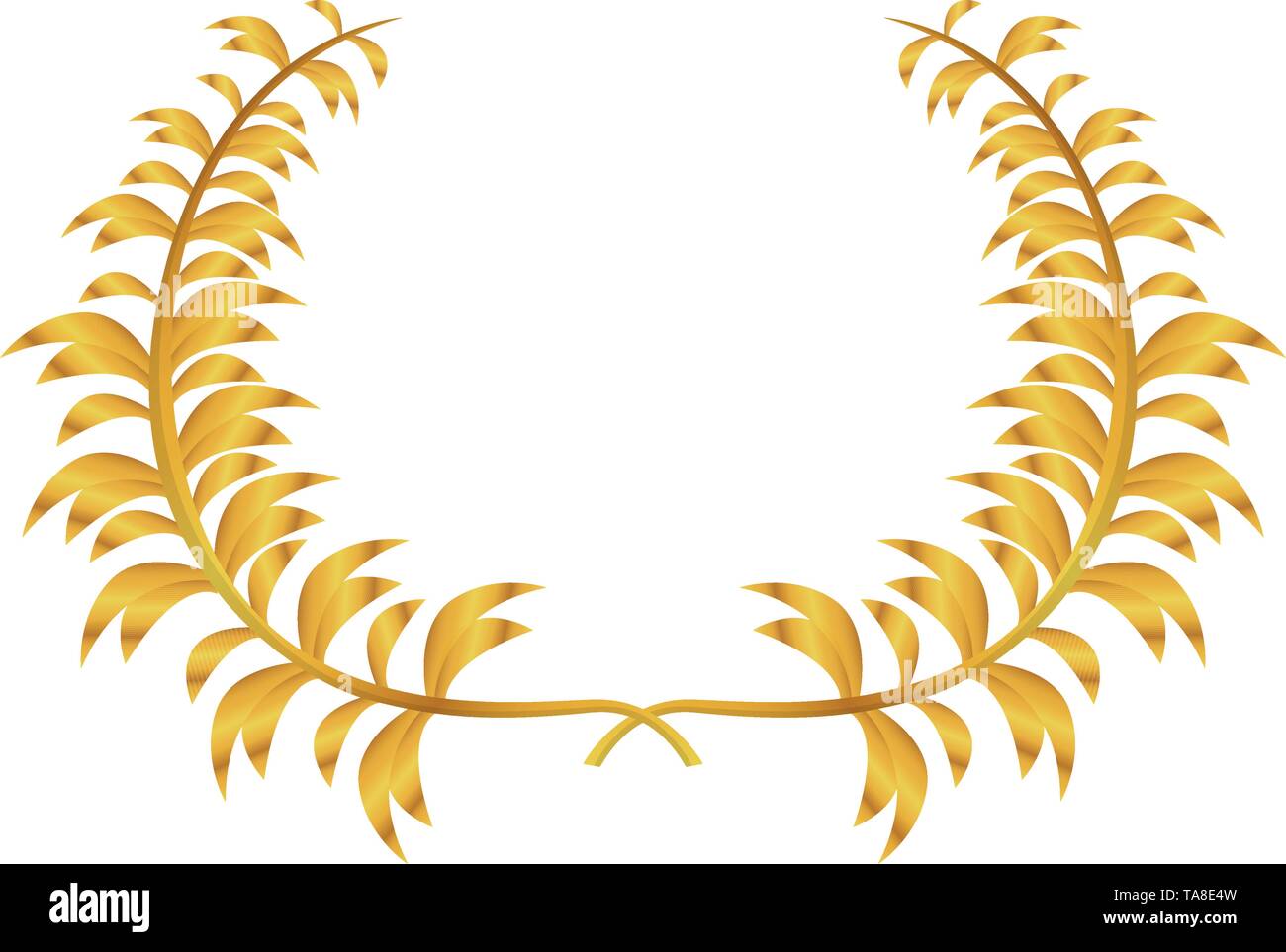 Isolated golden laurel wreath Stock Vector Image & Art - Alamy