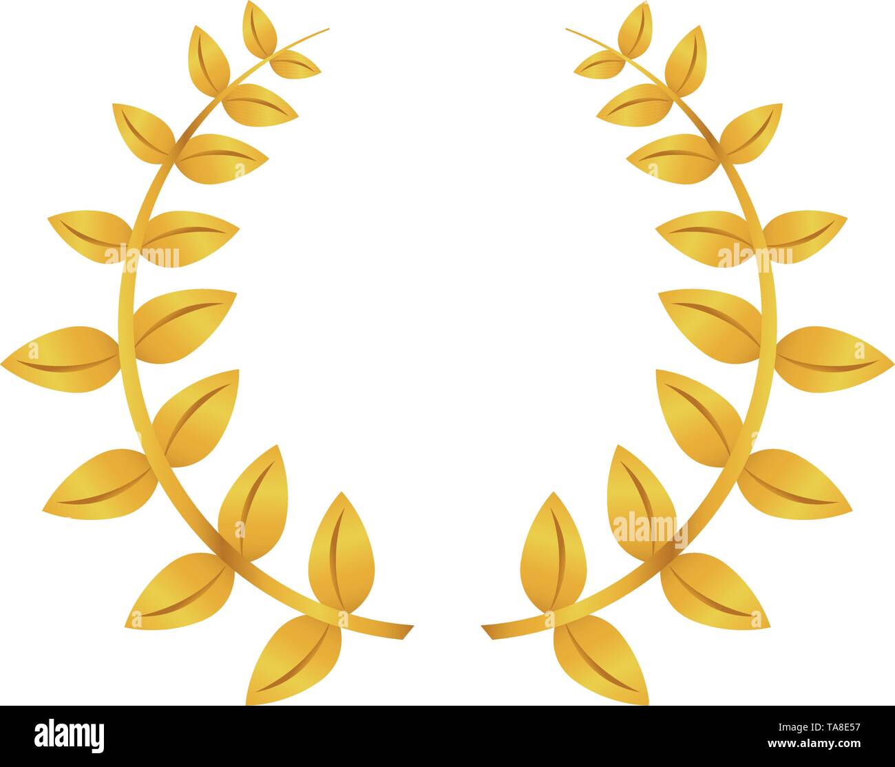 Isolated golden laurel wreath Stock Vector Image & Art - Alamy