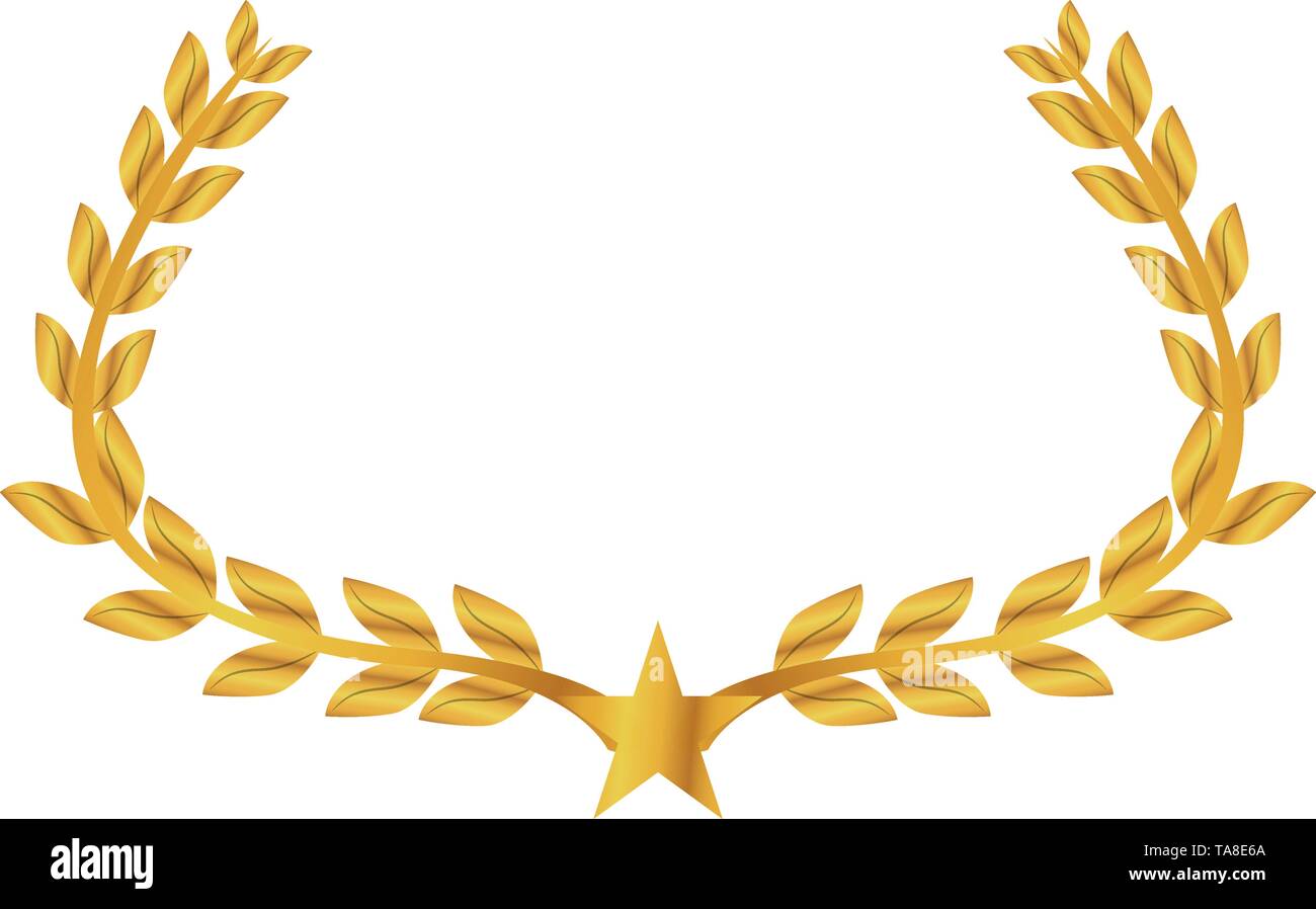 Isolated golden laurel wreath Stock Vector Image & Art - Alamy