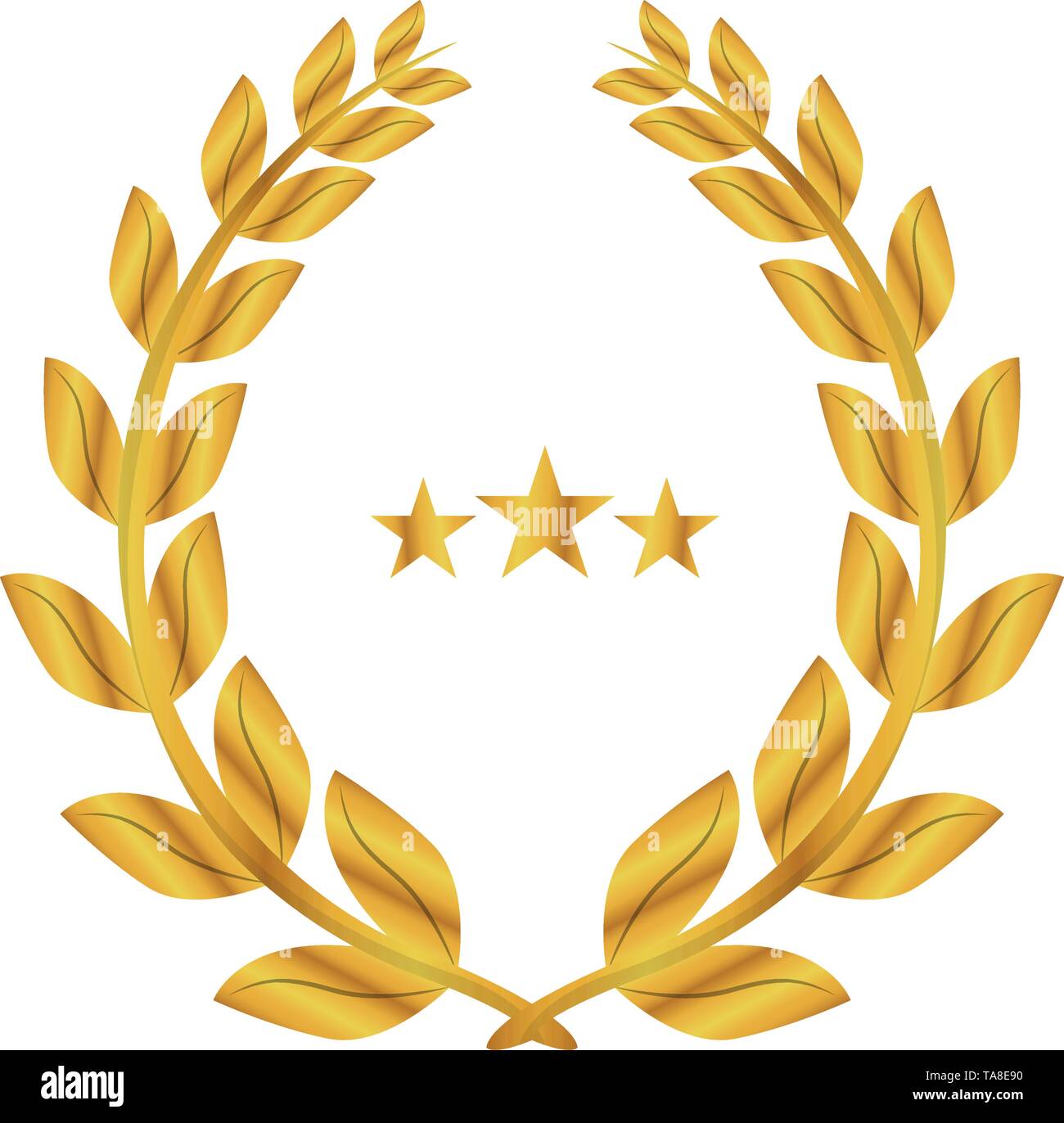 Isolated golden laurel wreath Stock Vector Image & Art - Alamy