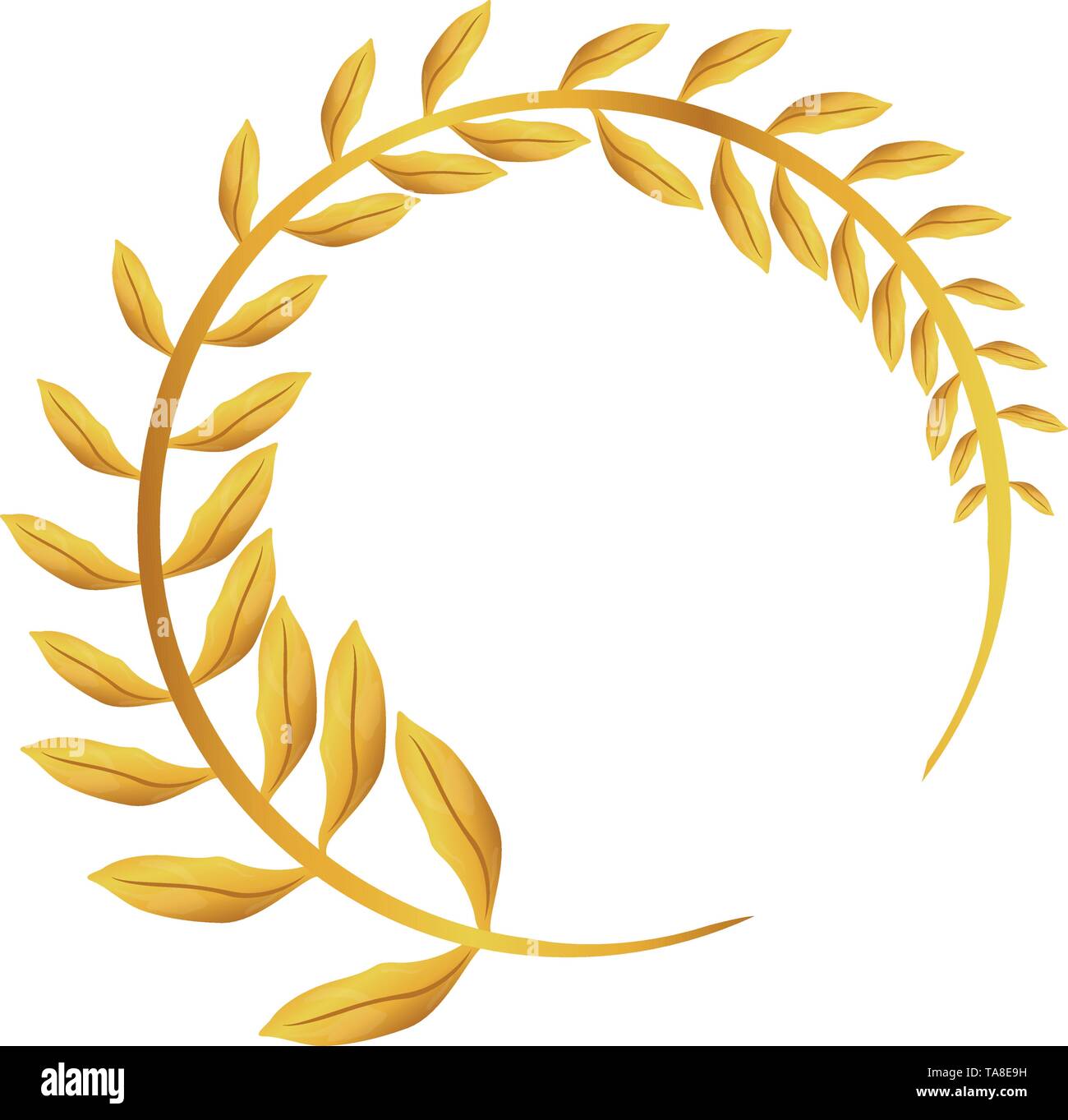 Isolated Golden Laurel Wreath Stock Vector Image And Art Alamy