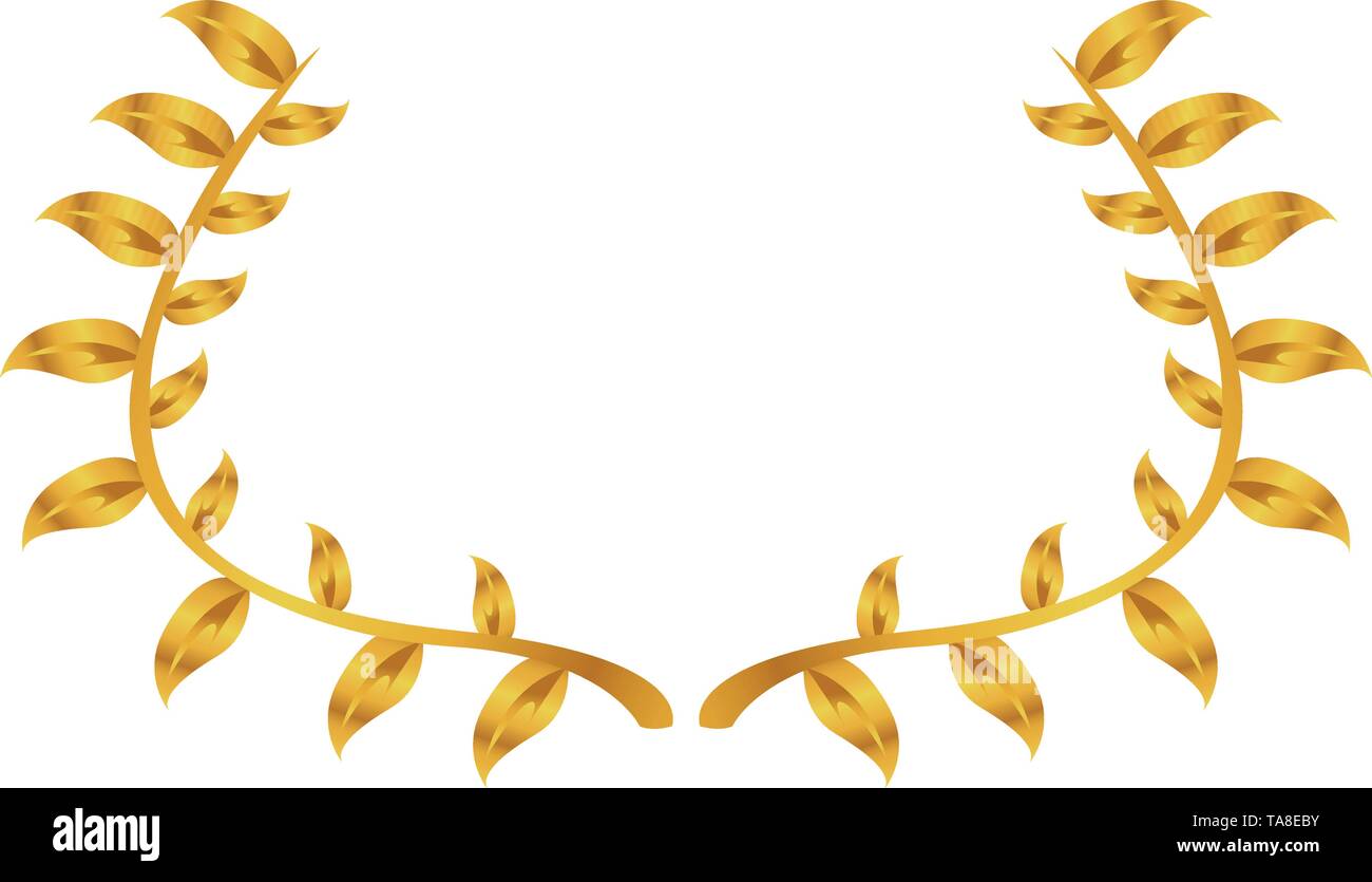 Isolated golden laurel wreath Stock Vector Image & Art - Alamy