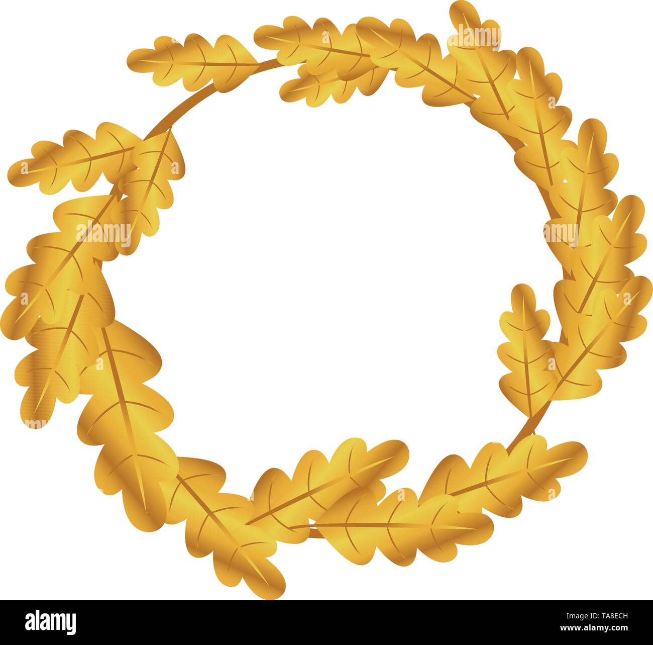 Isolated golden laurel wreath Stock Vector Image & Art - Alamy