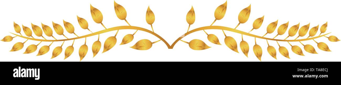 Isolated golden laurel wreath Stock Vector Image & Art - Alamy
