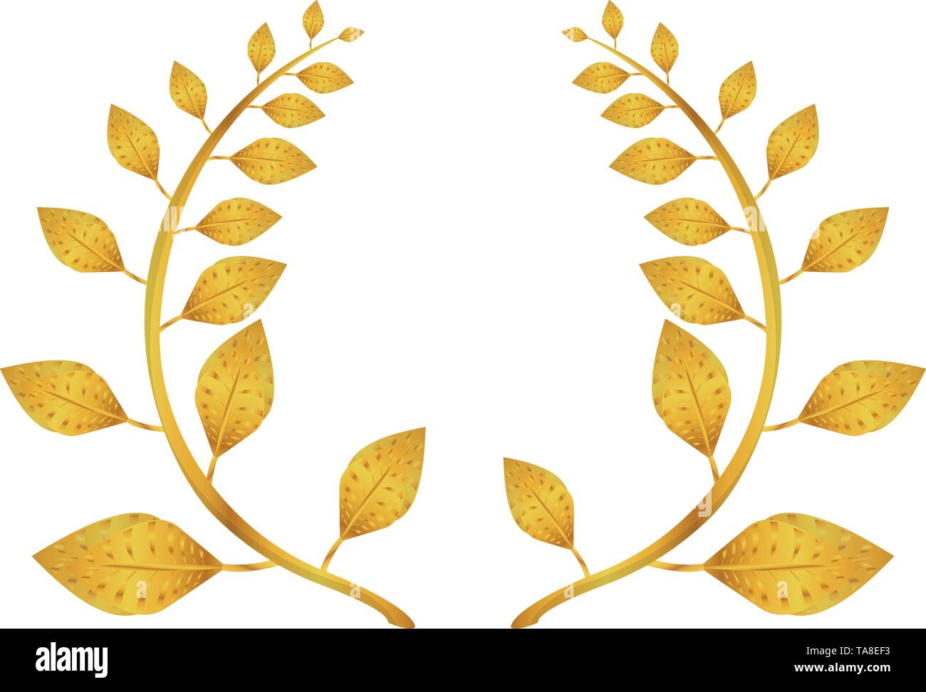 Isolated golden laurel wreath Stock Vector Image & Art - Alamy