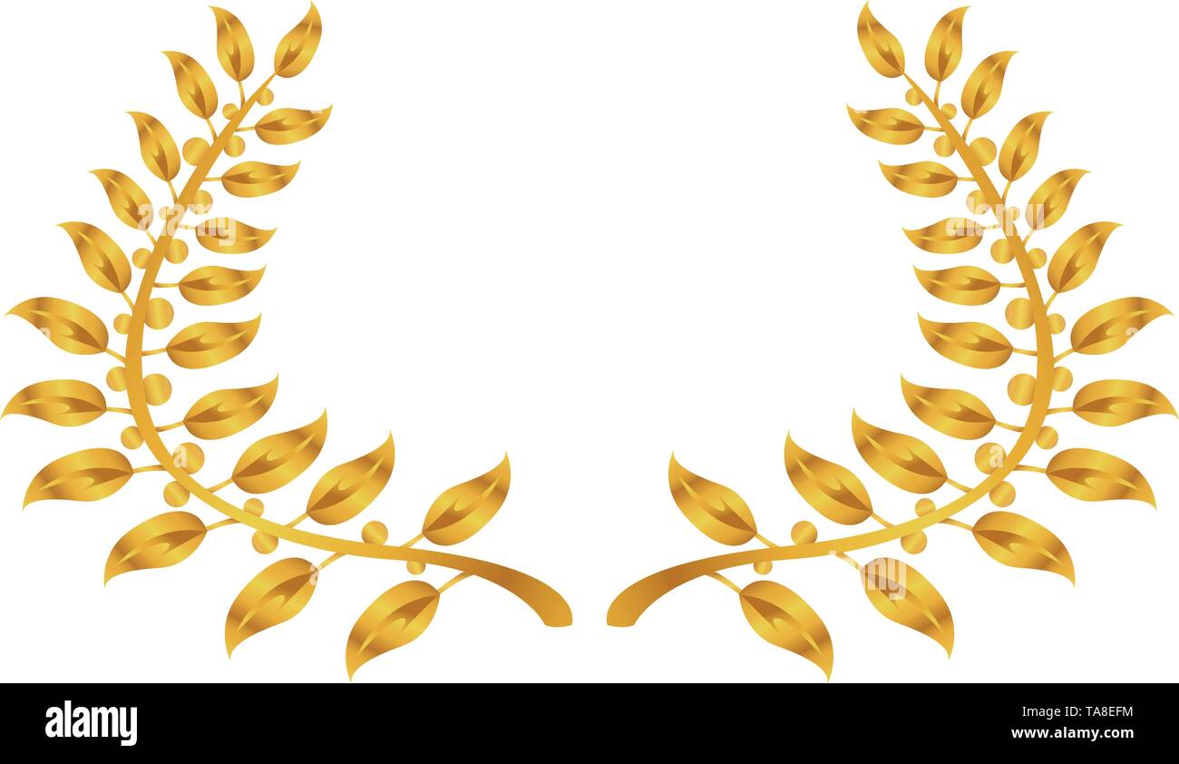 Isolated golden laurel wreath Stock Vector Image & Art - Alamy