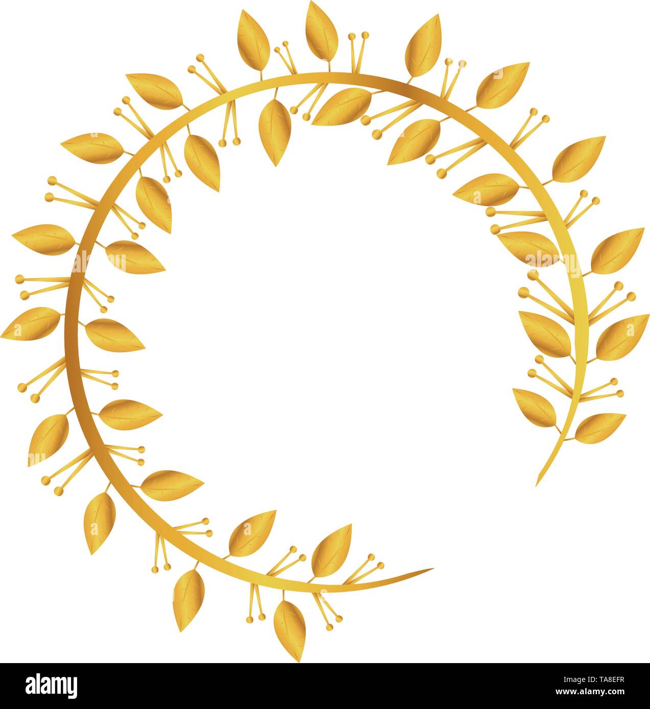 Isolated golden laurel wreath Stock Vector Image & Art - Alamy