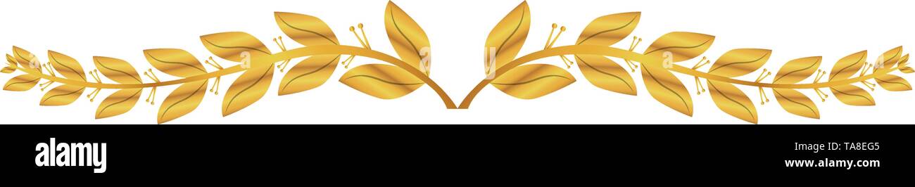Isolated golden laurel wreath Stock Vector Image & Art - Alamy
