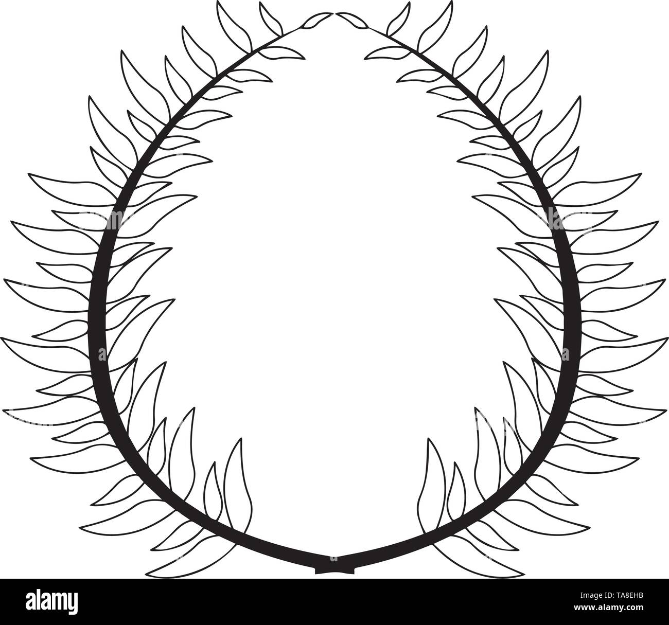 Isolated outline of a laurel wreath Stock Vector Image & Art - Alamy