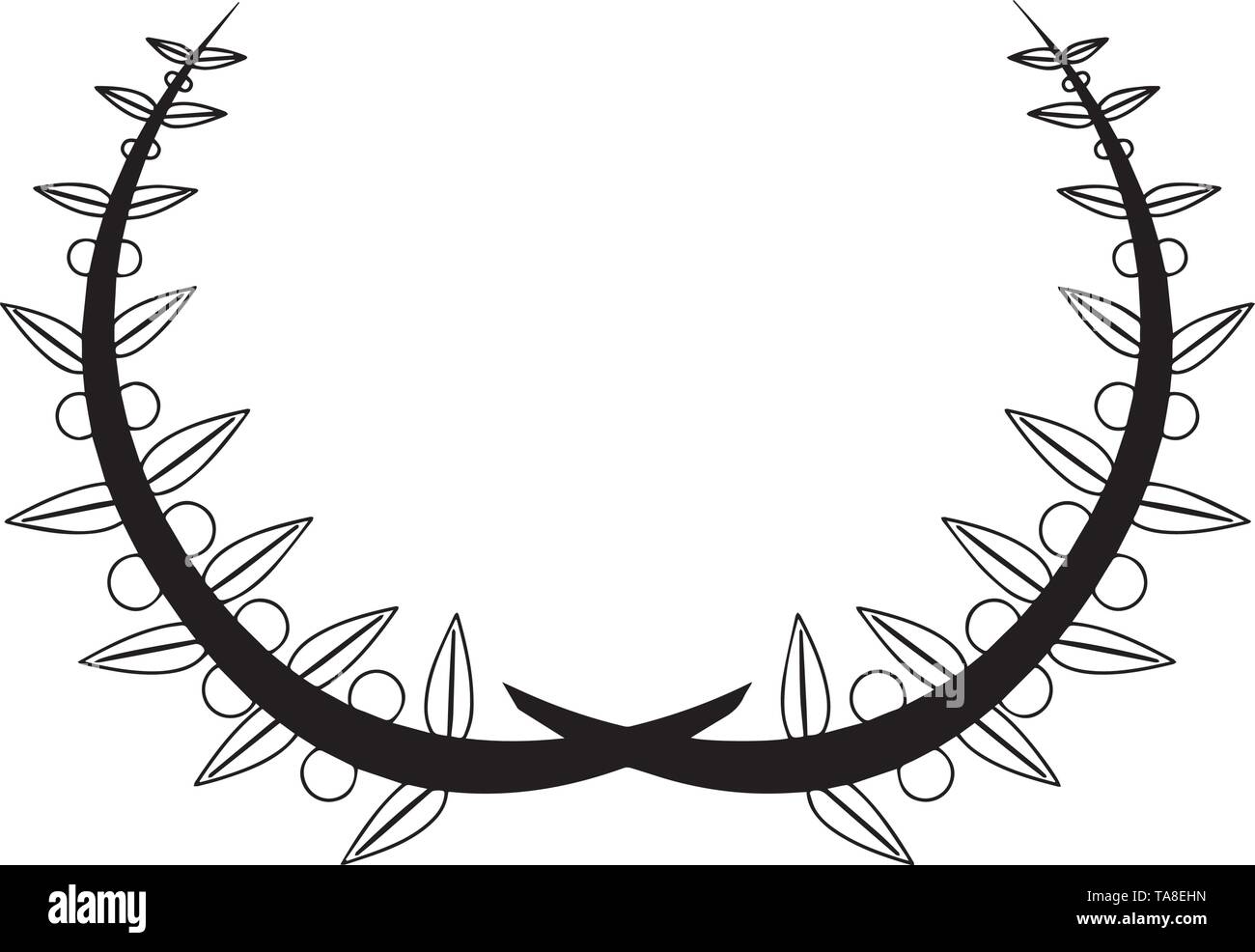 Isolated outline of a laurel wreath Stock Vector Image & Art - Alamy