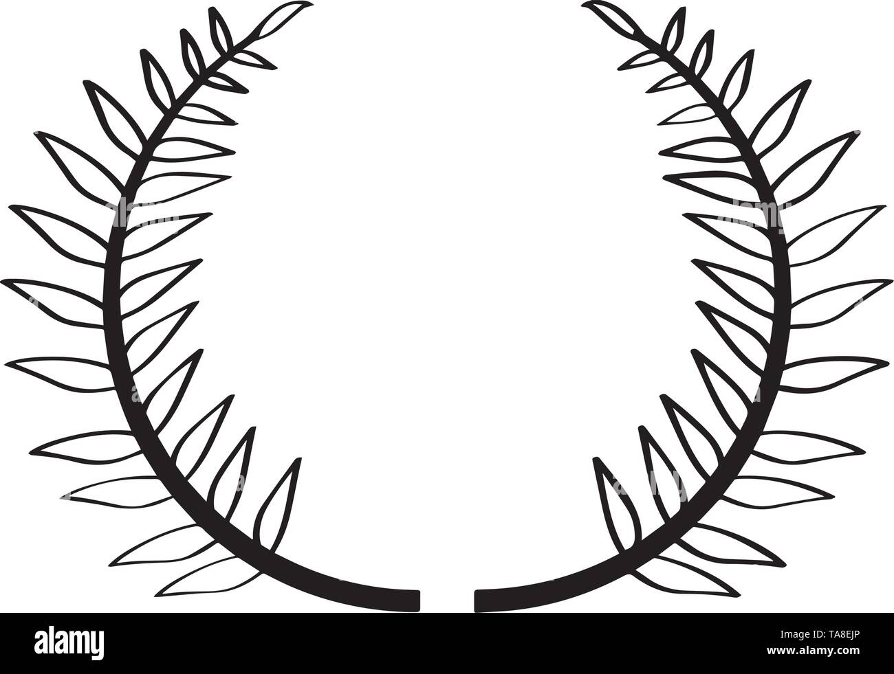 Isolated outline of a laurel wreath Stock Vector Image & Art - Alamy