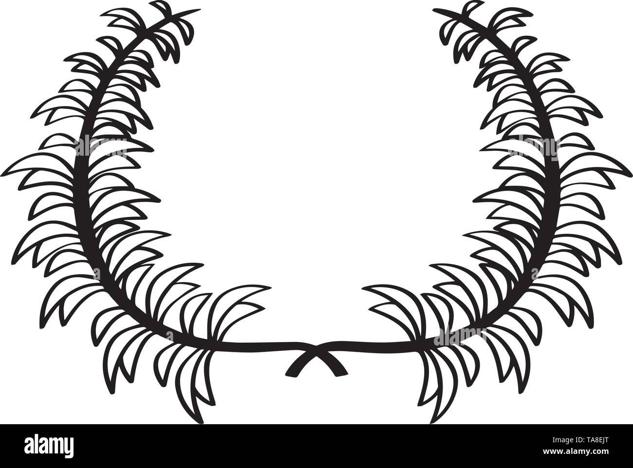 Isolated outline of a laurel wreath Stock Vector Image & Art - Alamy