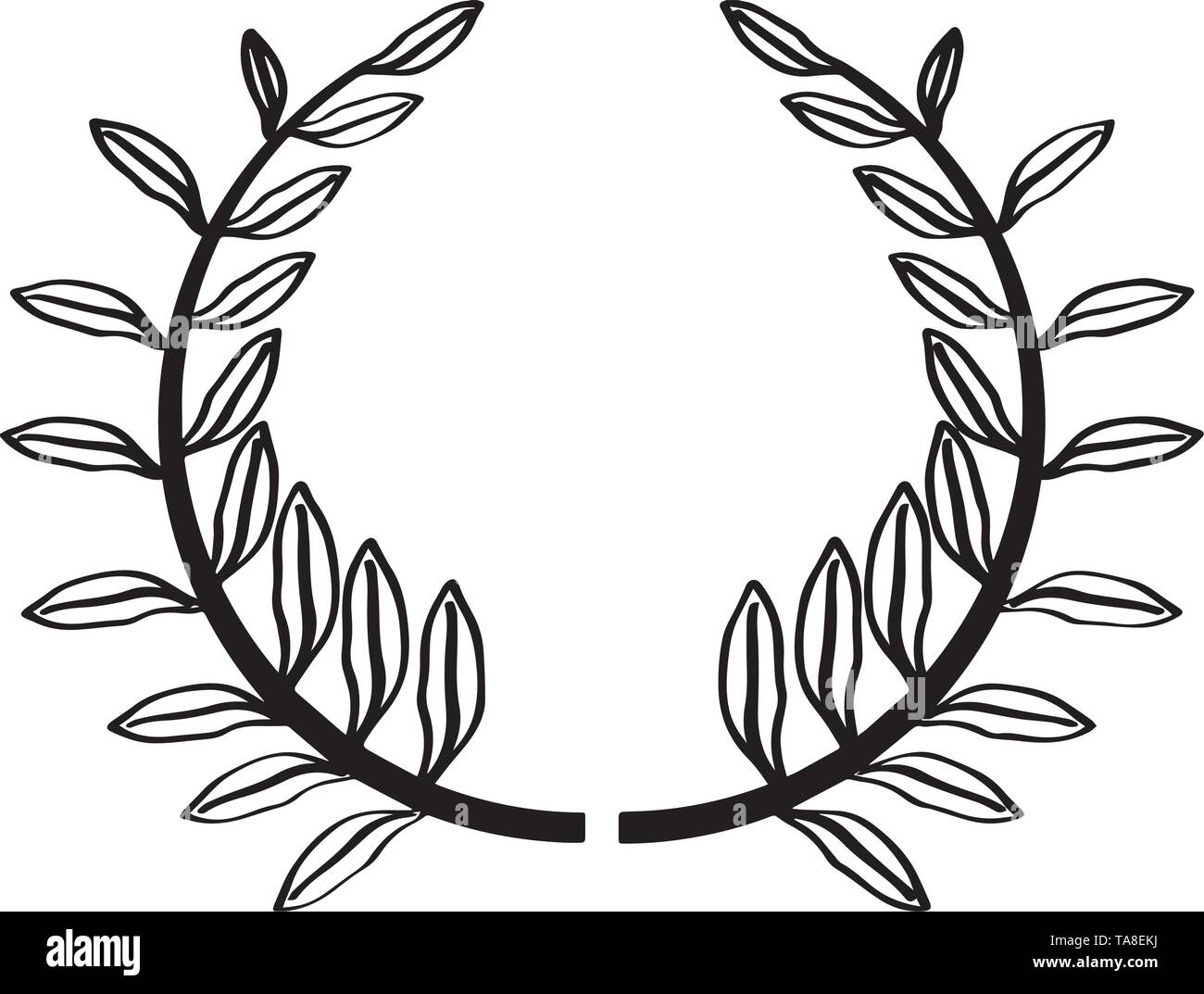 Isolated outline of a laurel wreath Stock Vector Image & Art - Alamy