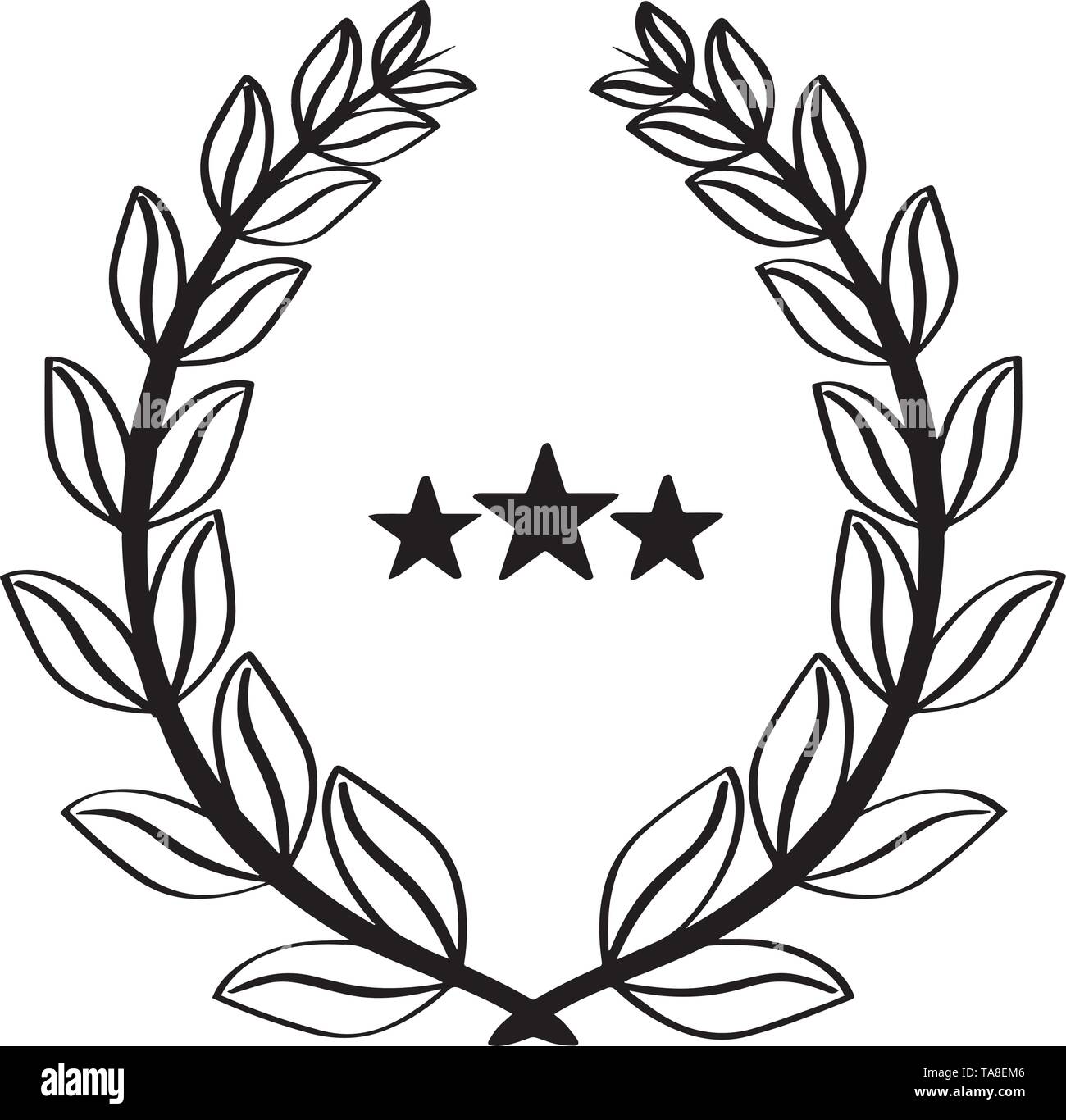 Isolated outline of a laurel wreath Stock Vector Image & Art - Alamy