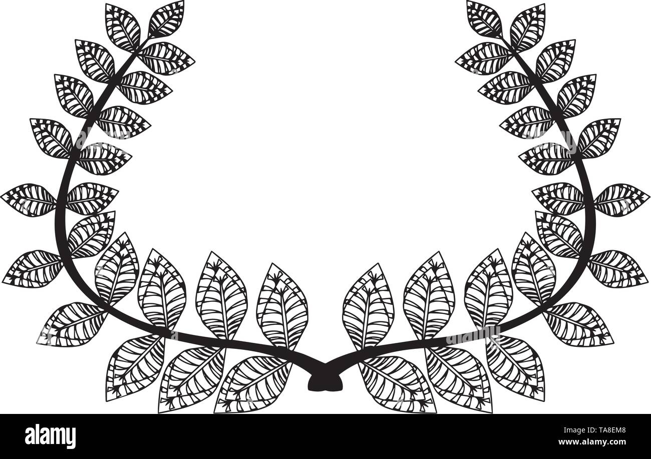 Isolated outline of a laurel wreath Stock Vector Image & Art - Alamy