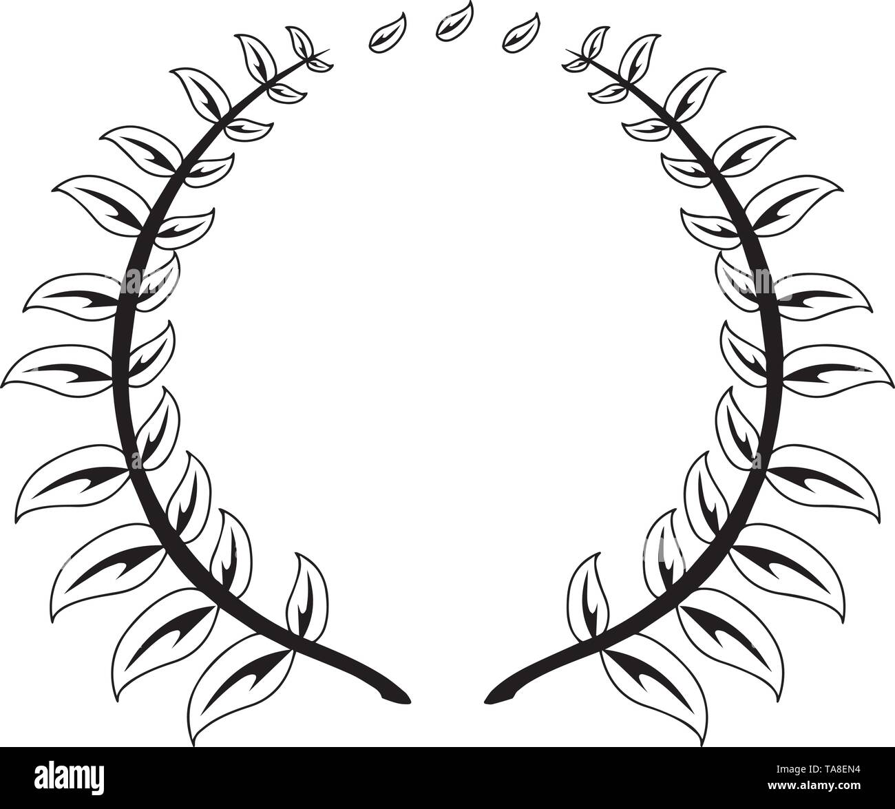 Isolated outline of a laurel wreath Stock Vector Image & Art - Alamy