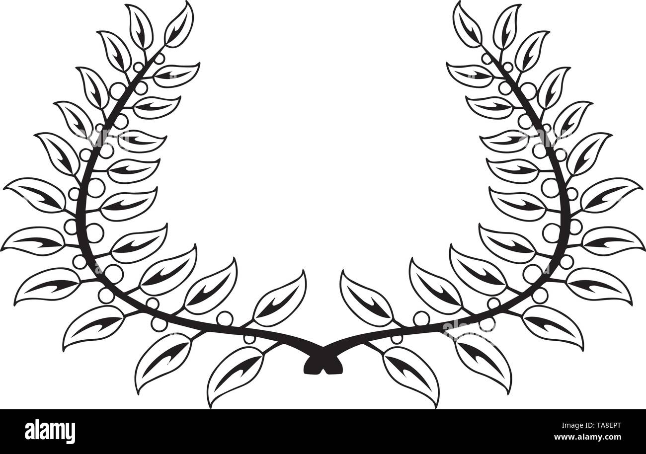 Isolated outline of a laurel wreath Stock Vector Image & Art - Alamy