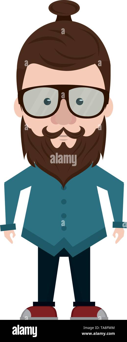 Hipster guy with glasses and mustache Stock Vector Image & Art - Alamy
