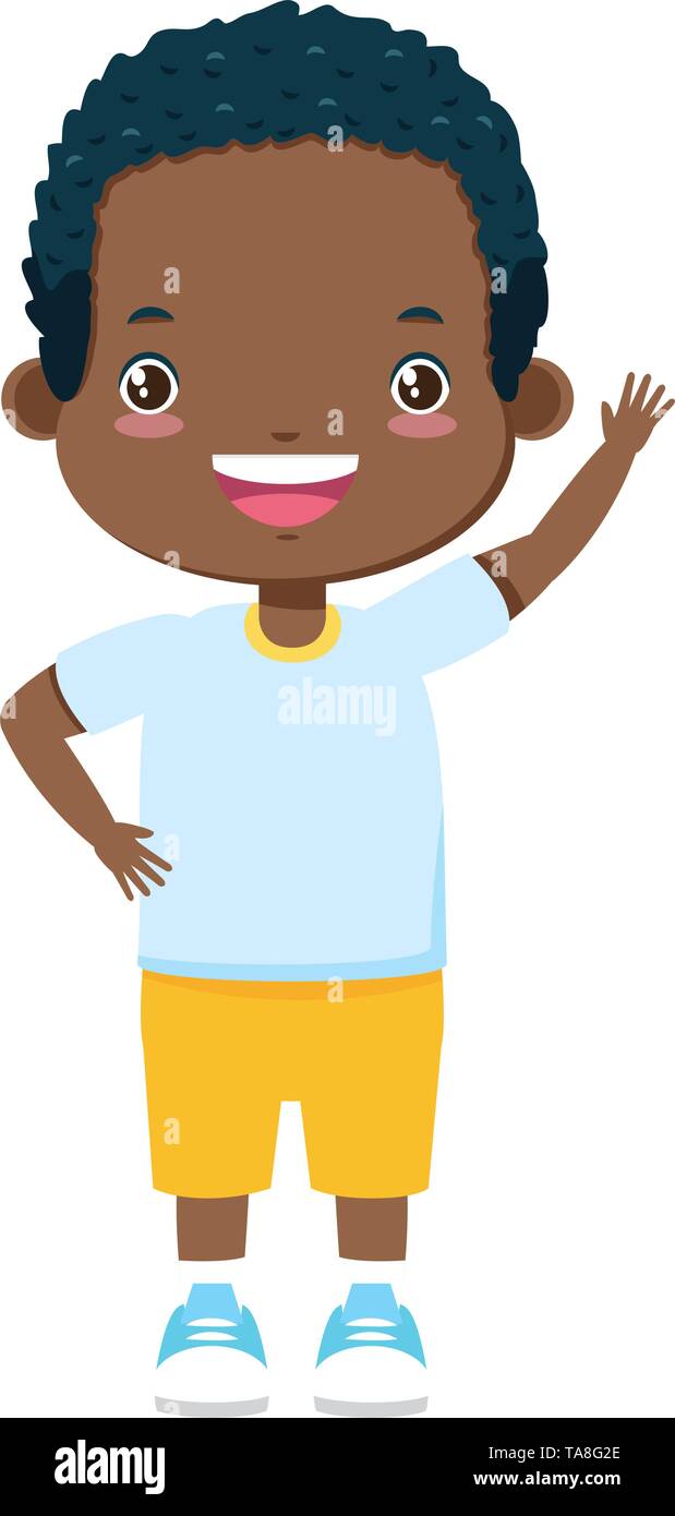happy boy waving hand Stock Vector Image & Art - Alamy