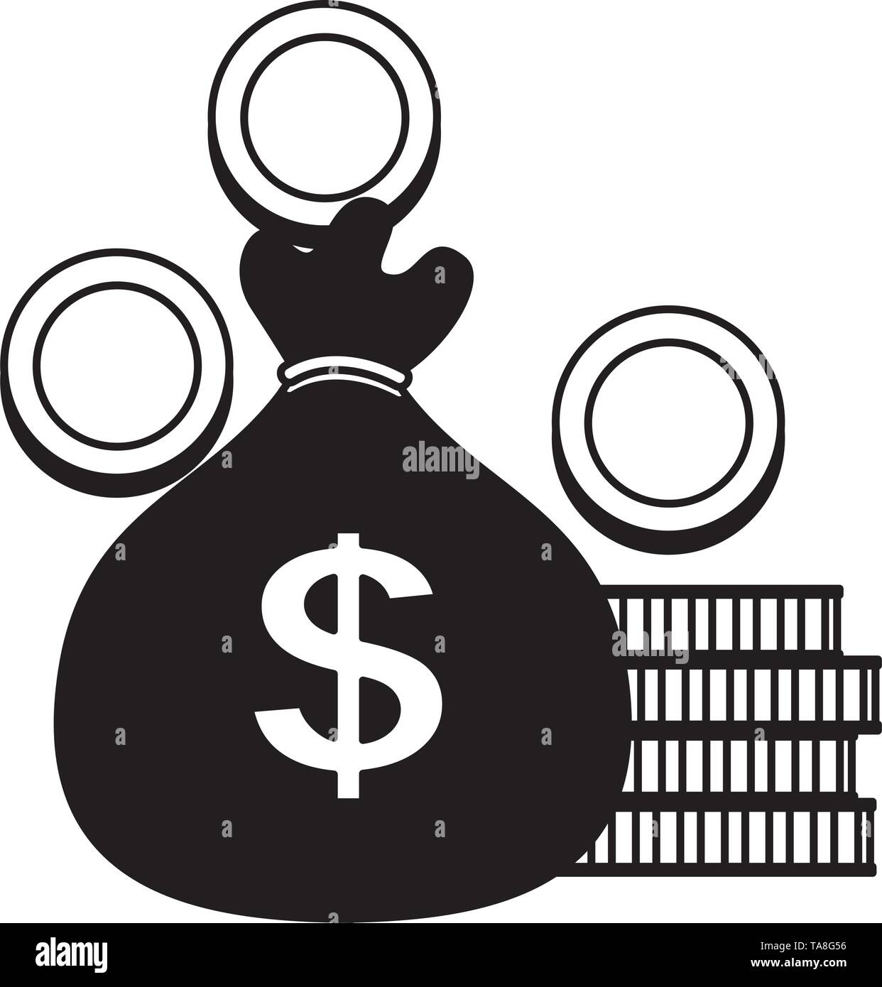 money bag coins Stock Vector Image & Art - Alamy