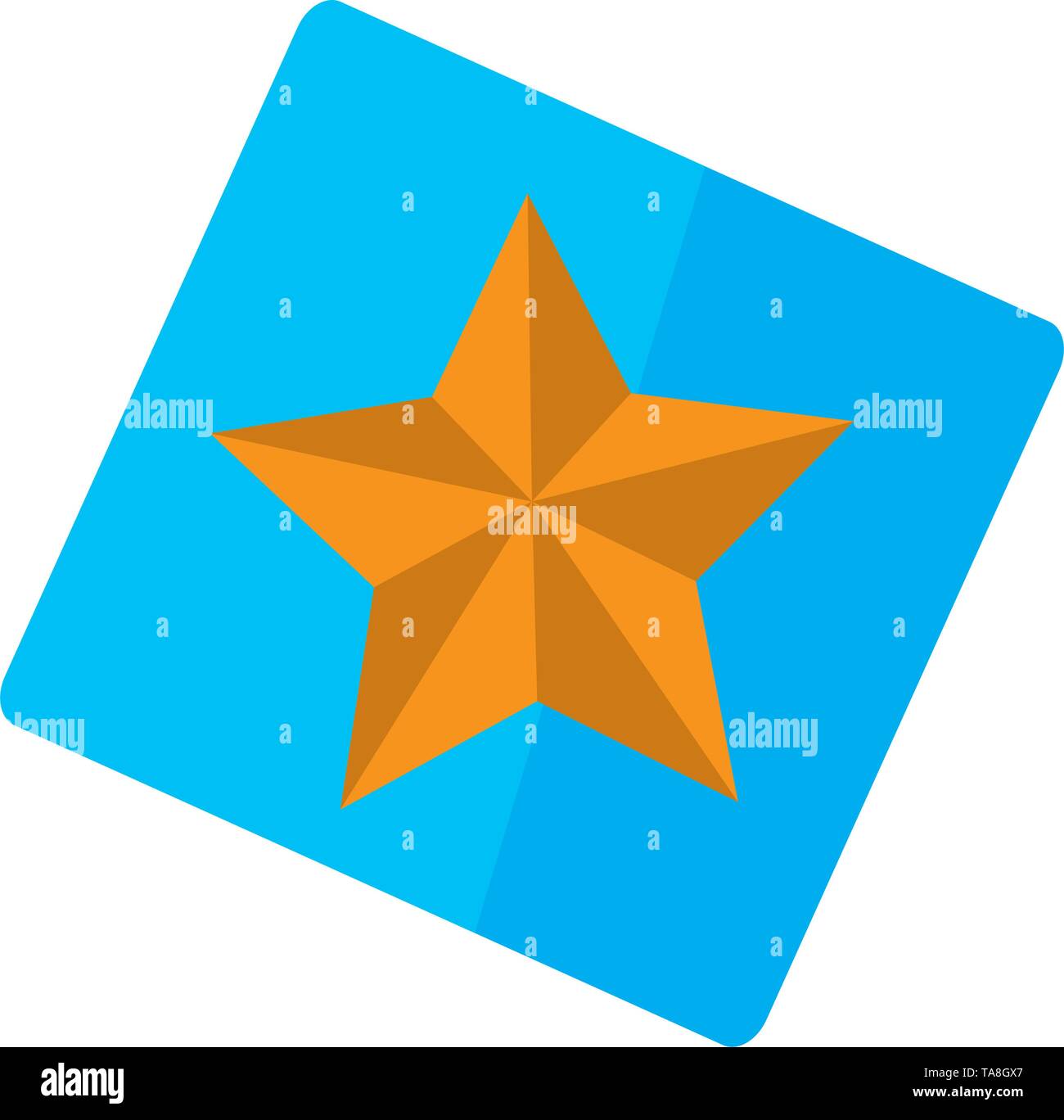 Isolated golden star shape on a sticker Stock Vector Image & Art - Alamy