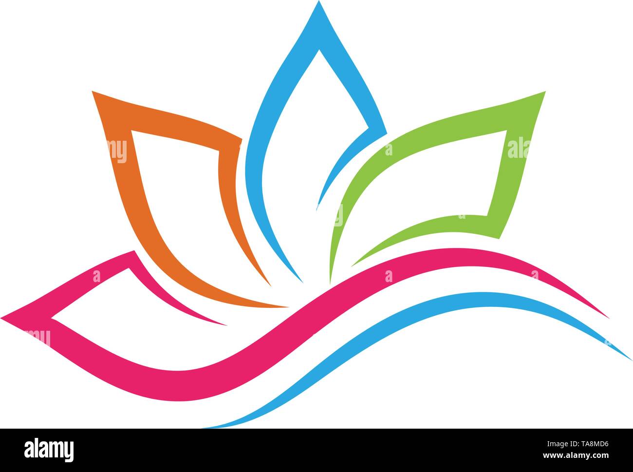 beauty lotus flower vector icon design template Stock Vector Image ...