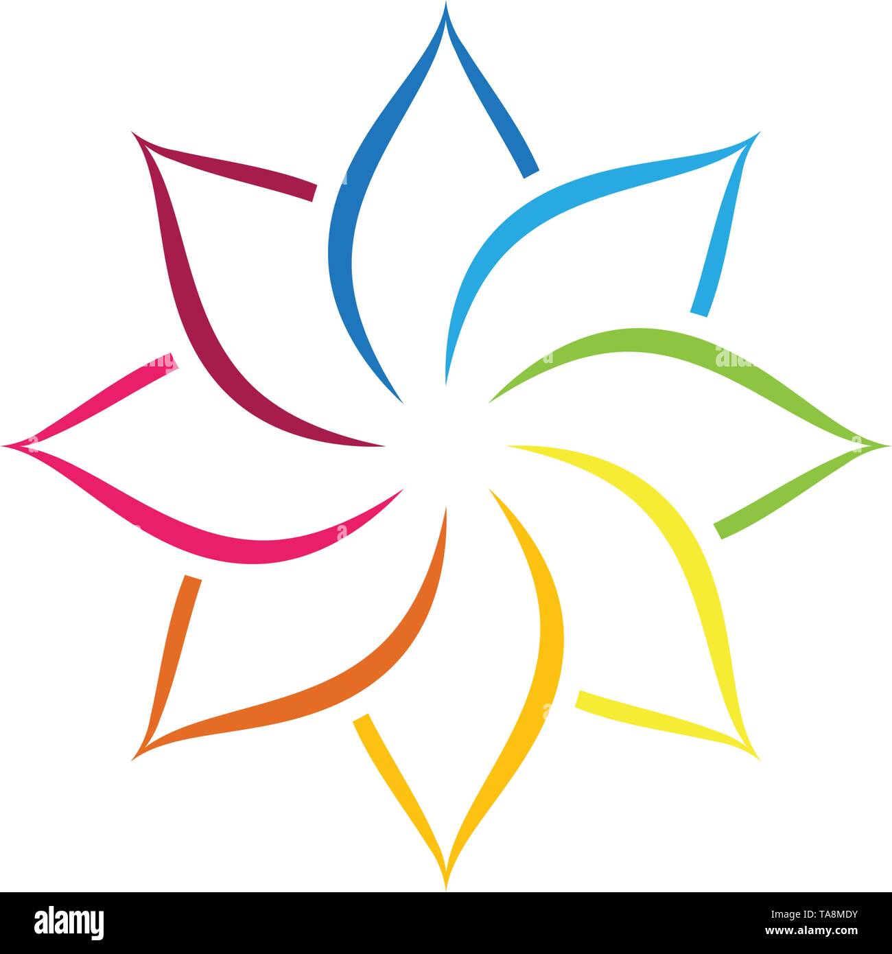 beauty lotus flower vector icon design template Stock Vector Image ...