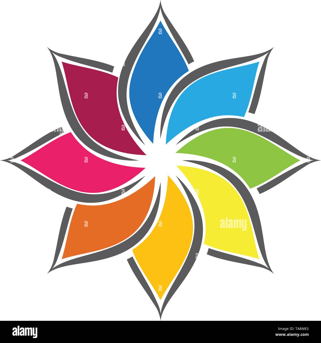 beauty lotus flower vector icon design template Stock Vector Image ...