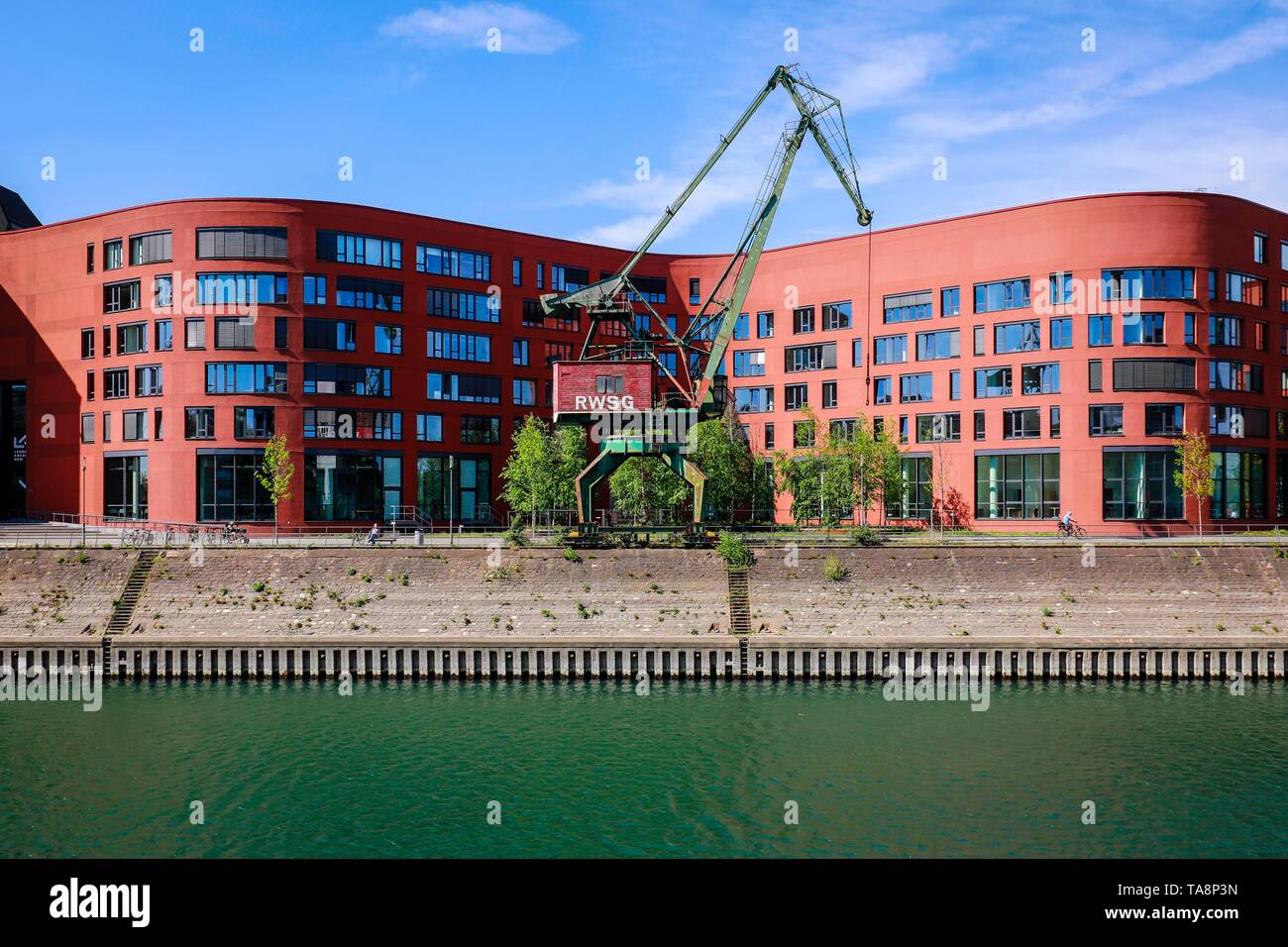 State Archive NRW in the Inner Harbour Duisburg, Ruhr Area, North Rhine-Westphalia, Germany Stock Photo
